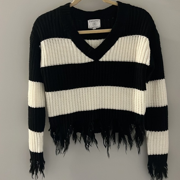 Black and White ColorBlock Sweater